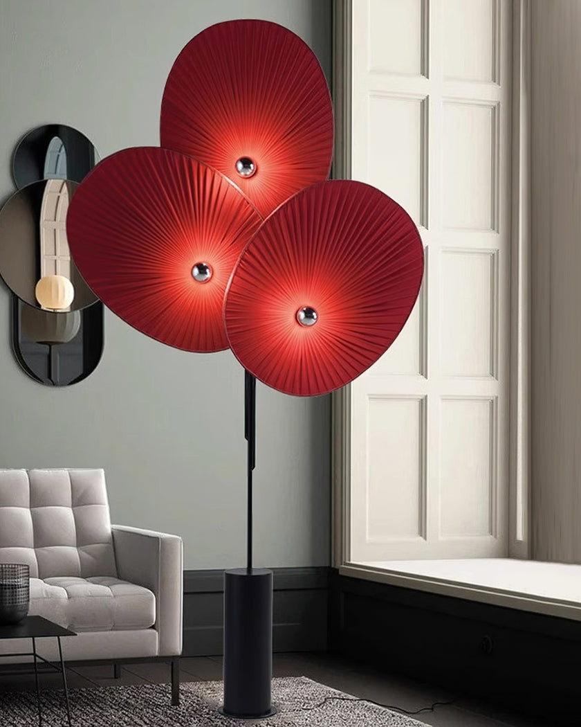 Triple Floral Floor Lamp