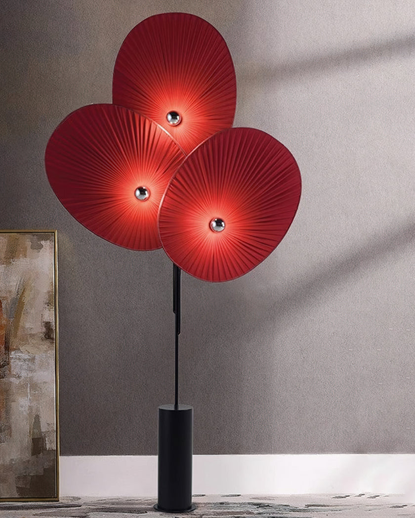 Triple Floral Floor Lamp