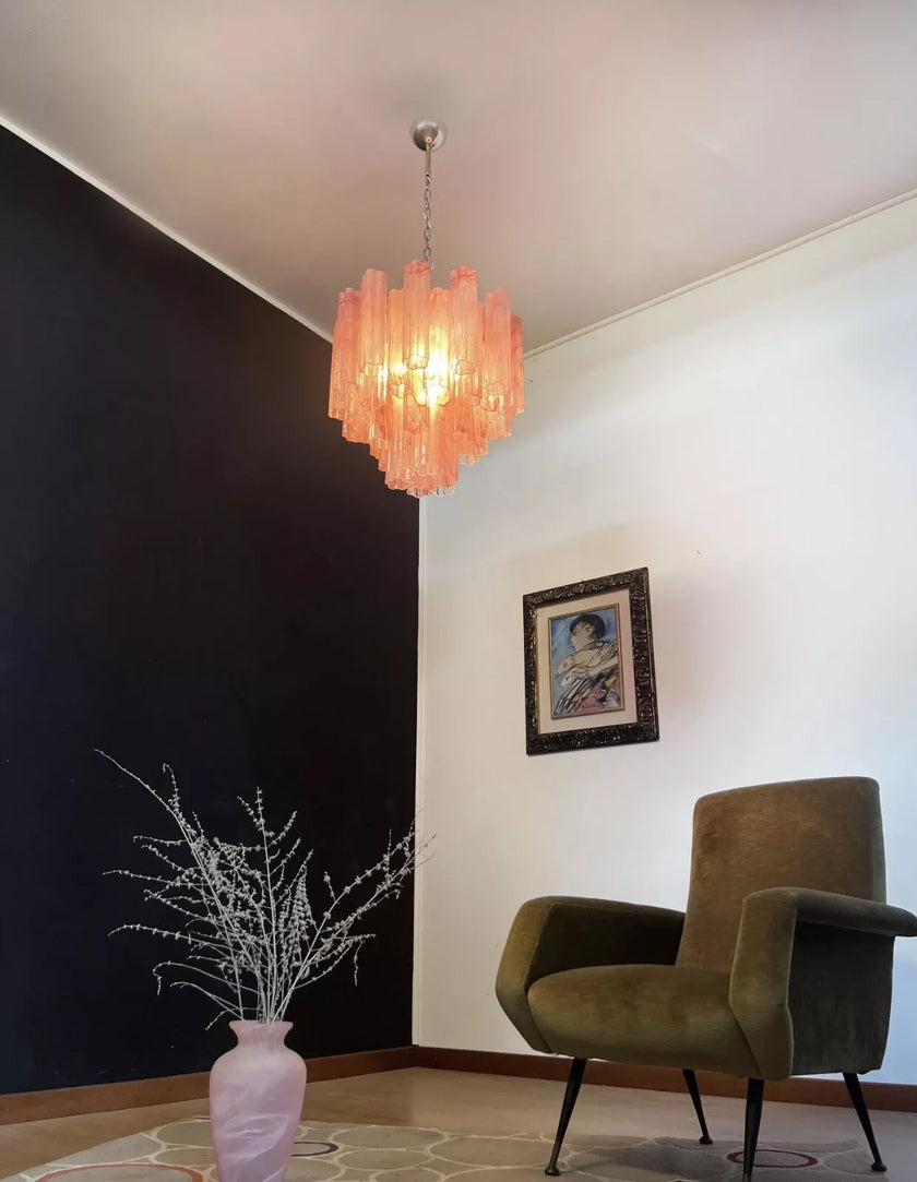 Tronchi Glass Tube Chandelier