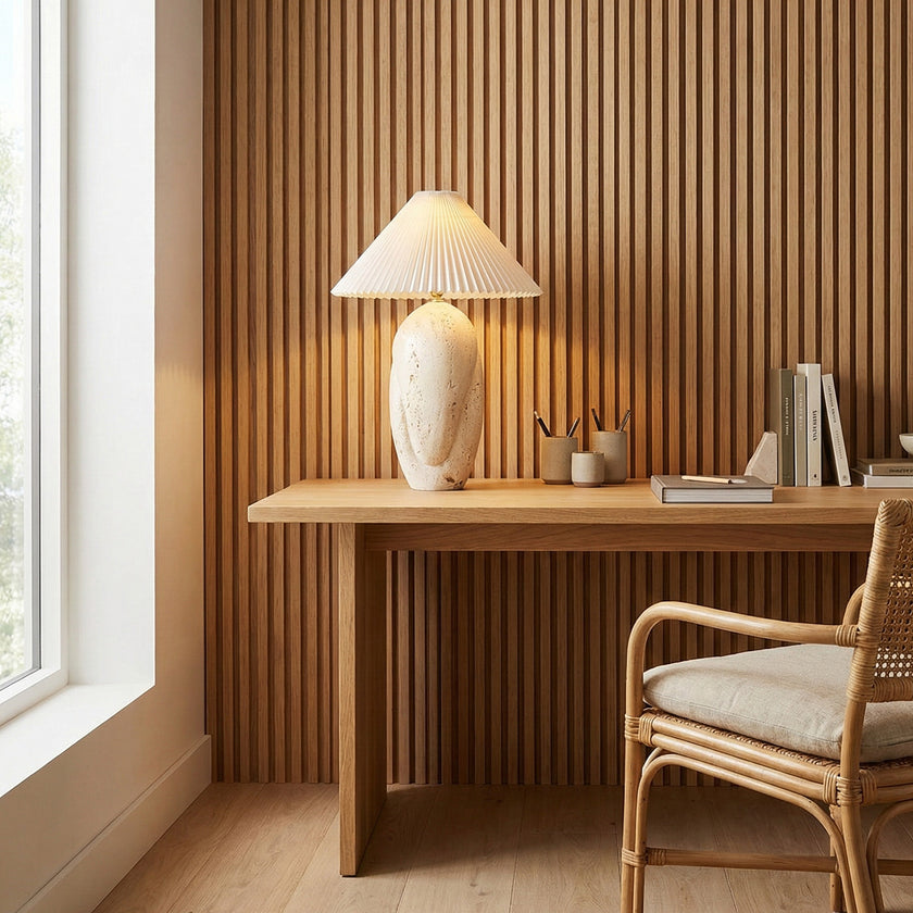 Enora Travertine Table Lamp