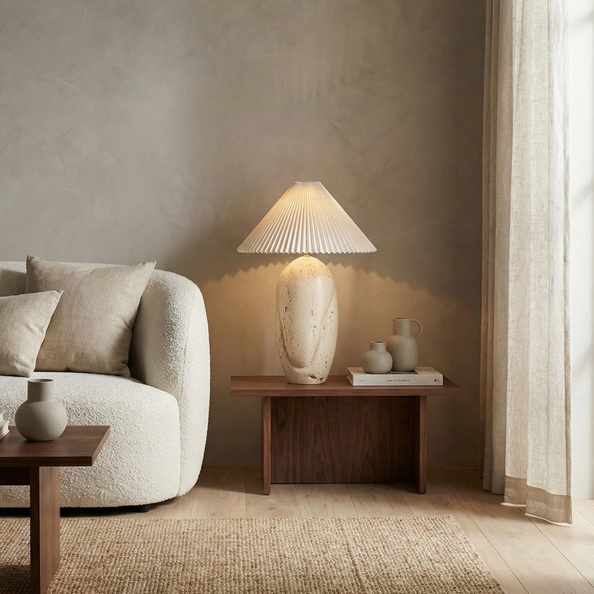 Enora Travertine Table Lamp