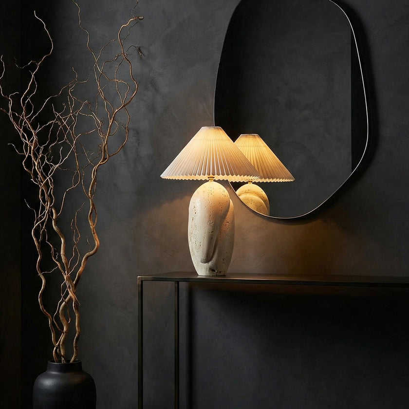 Enora Travertine Table Lamp