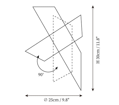 Tube Wandlamp — Dimensioentekeningen 1