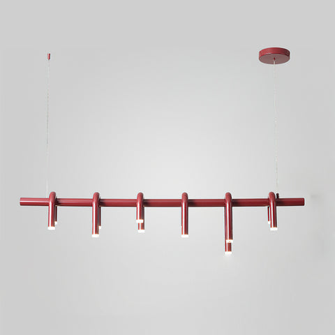U-Shaped Wrought Iron Chandelier
