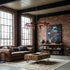 U-Shaped Wrought Iron Chandelier