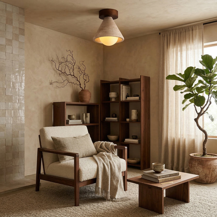 Vaarnii Travertine Ceiling Light