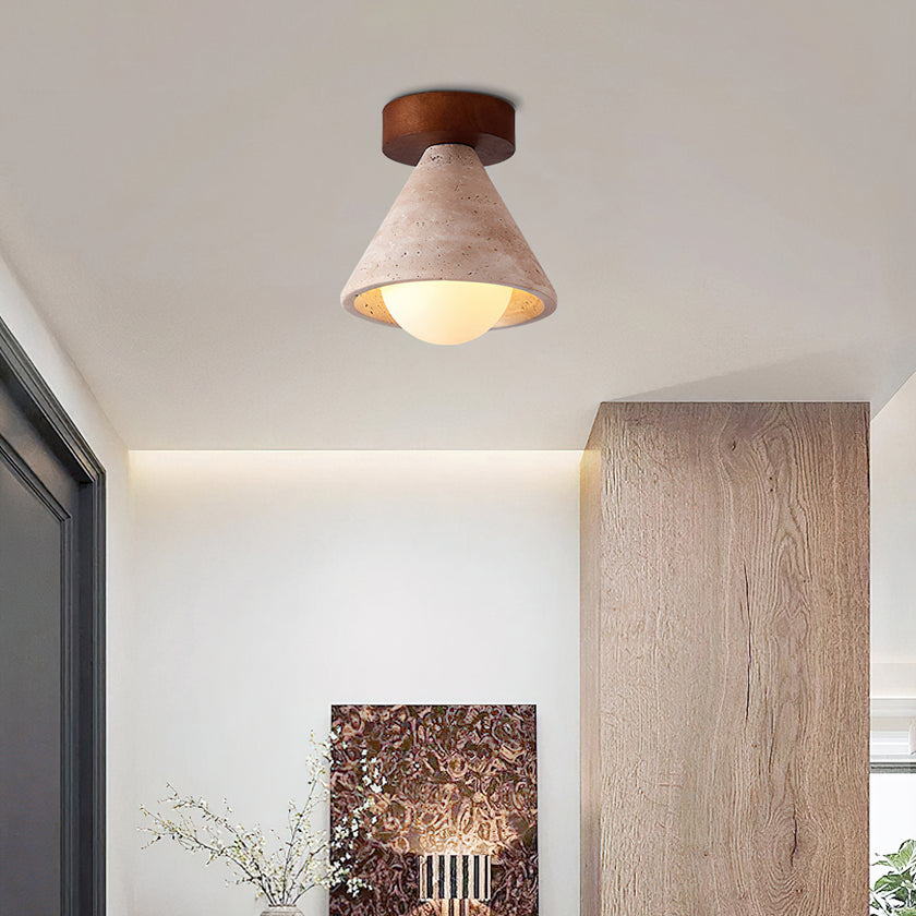 Vaarnii Travertine Ceiling Light