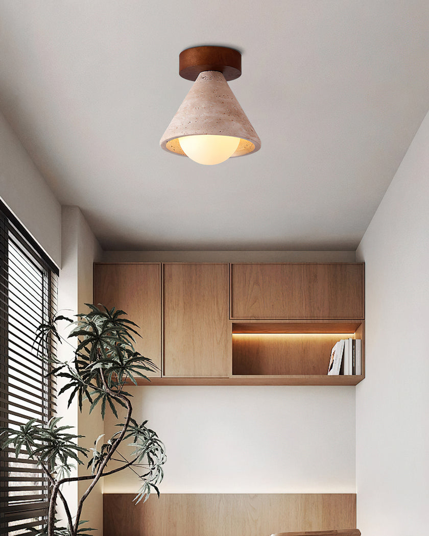 Vaarnii Travertine Ceiling Light