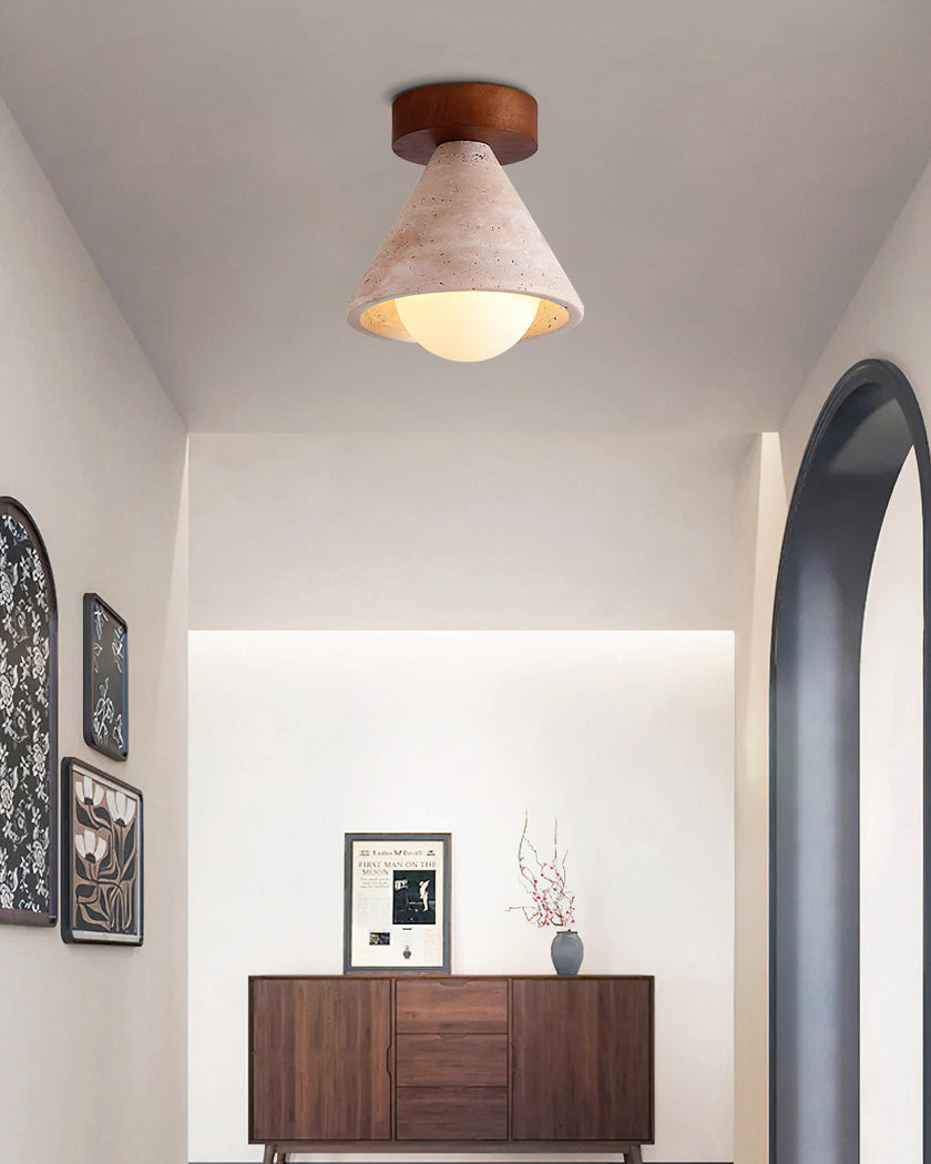 Vaarnii Travertine Ceiling Light