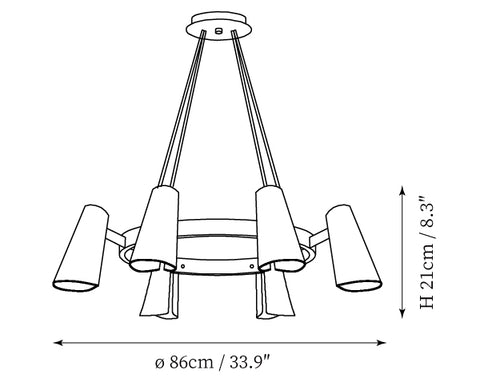 Valette Chandelier — Dimensioentekeningen 1