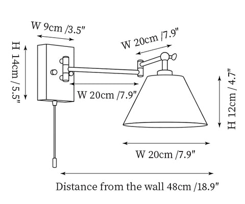 Modello A: L 7,9″ x A 4,7″ / L 20cm x A 12cm