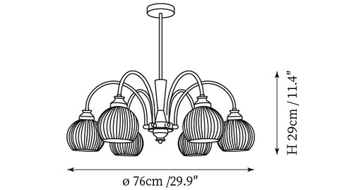Velmira Chandelier — Dimension drawings 1