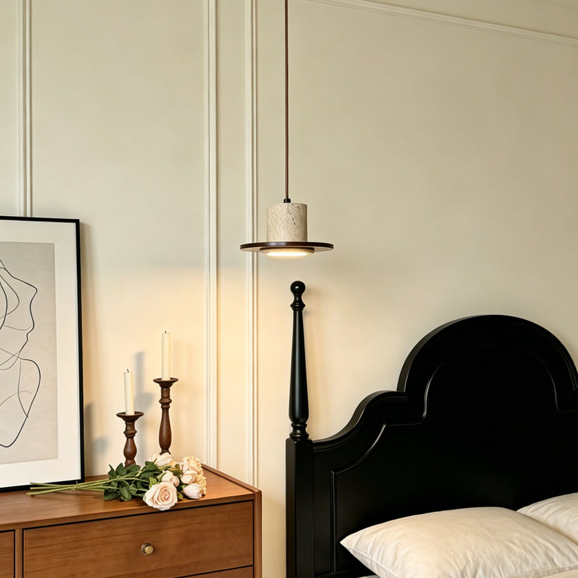 Velmora Travertine Pendant Light