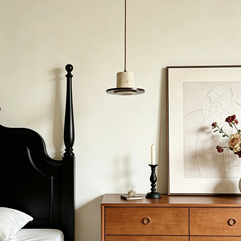 Velmora Travertine Pendant Light