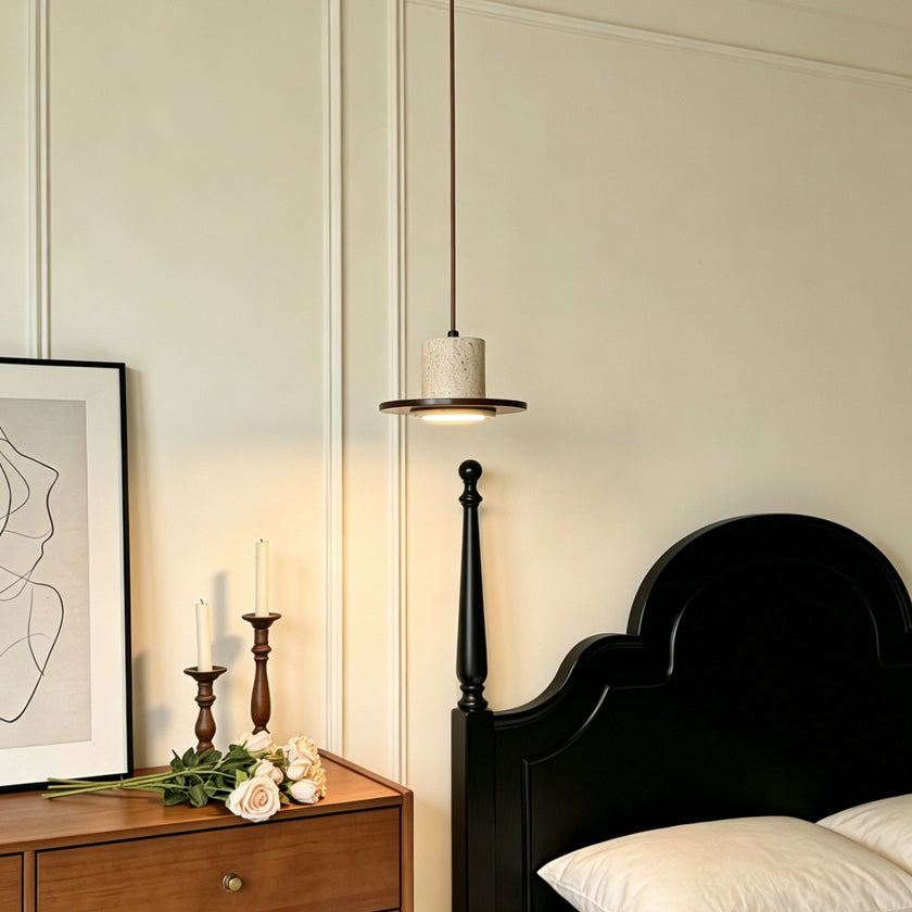 Velmora Travertine Pendant Light