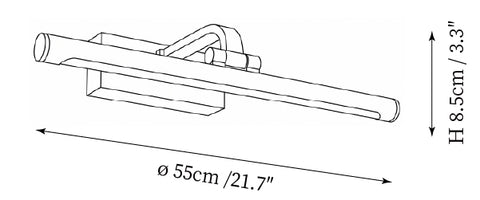 Aplique de Pared Veyric — Planos de dimensiones 2