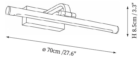 Aplique de Pared Veyric — Planos de dimensiones 3
