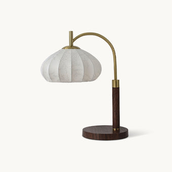 Vintage Fabric Wood Table Lamp