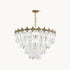 Vintage Glass Leaf Chandelier