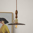 Vintage Walnut Glass Pendant Lamp