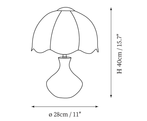 Wagner Tafellamp — Dimensioentekeningen 1