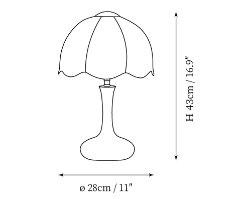 Wagner Tafellamp — Dimensioentekeningen 2