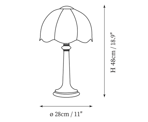 Wagner Tafellamp — Dimensioentekeningen 3