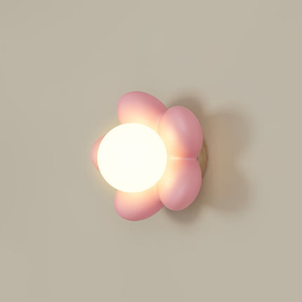 Warm Flower Resin Wall Lamp