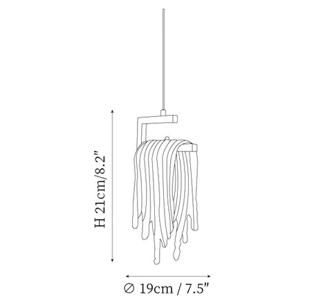 Suspension Waterfall Tassel — Plans de dimensions 1