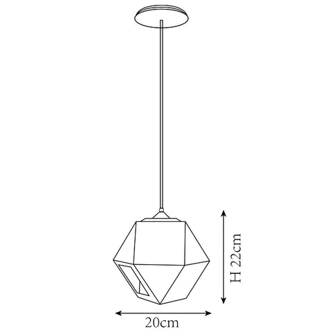 Welles Pendant Light — Dimension drawings 1