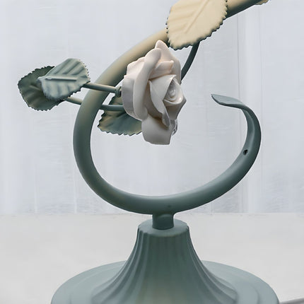 White Rose Iron Table Lamp