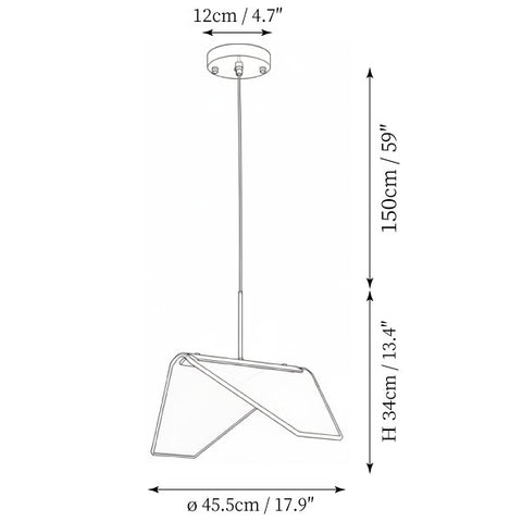 Luminária Suspensa Wing — Desenhos técnicos 3