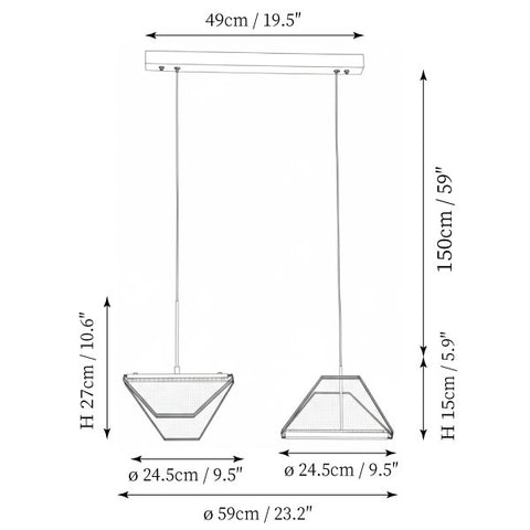Luminária Suspensa Wing — Desenhos técnicos 5