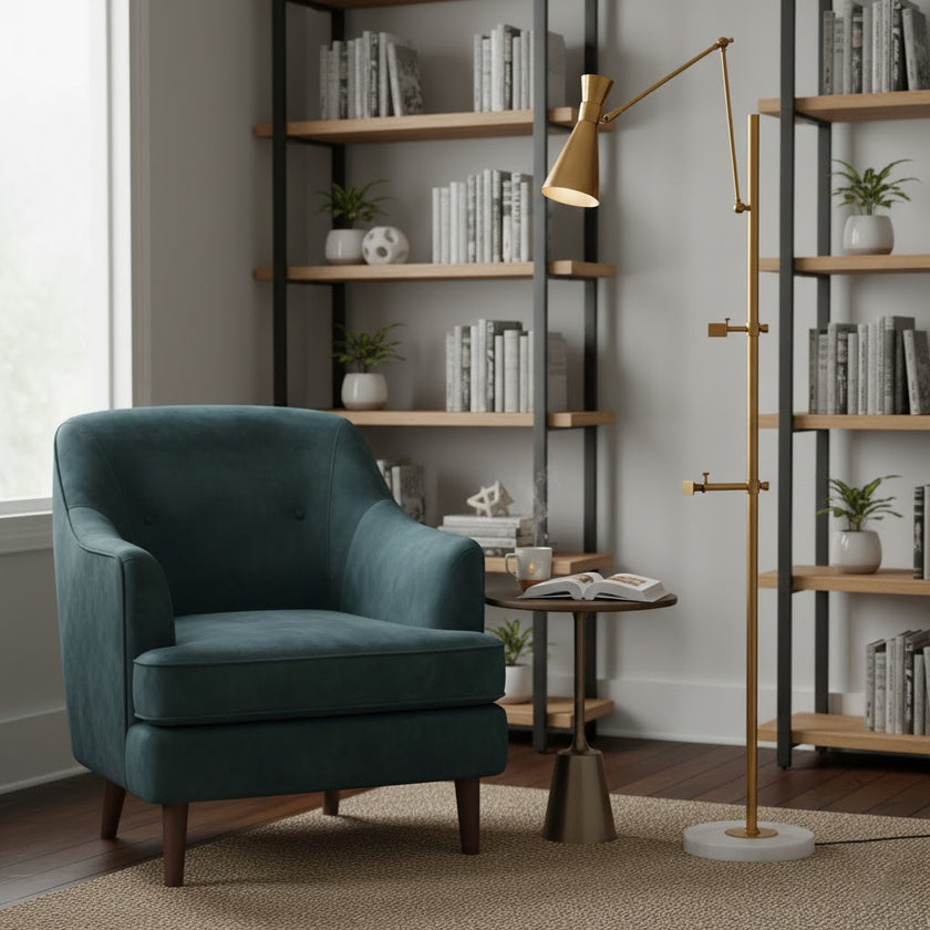 Mit Rahmenunterstützung Stehlampe