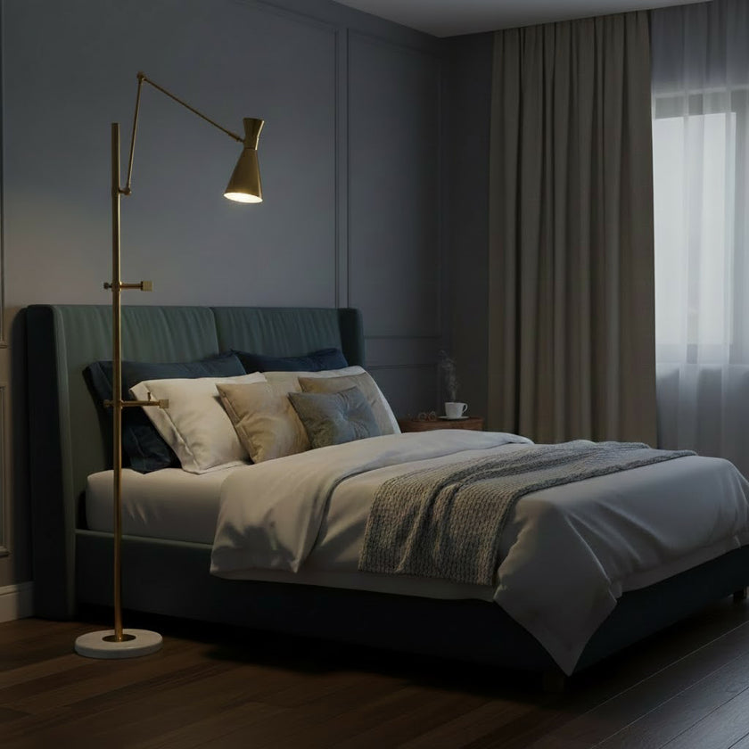 Mit Rahmenunterstützung Stehlampe