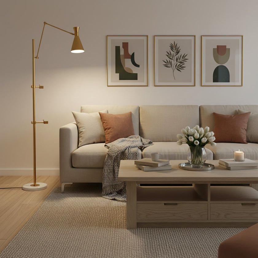 Mit Rahmenunterstützung Stehlampe