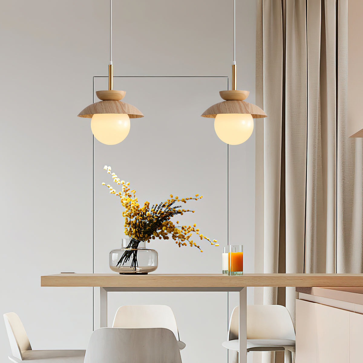 Wood Fruit Pendant Lamp – detail 2