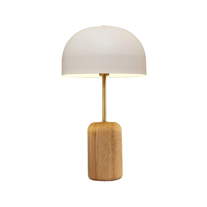 Wood Mushroom Table Lamp