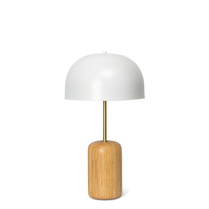 Wood Mushroom Table Lamp