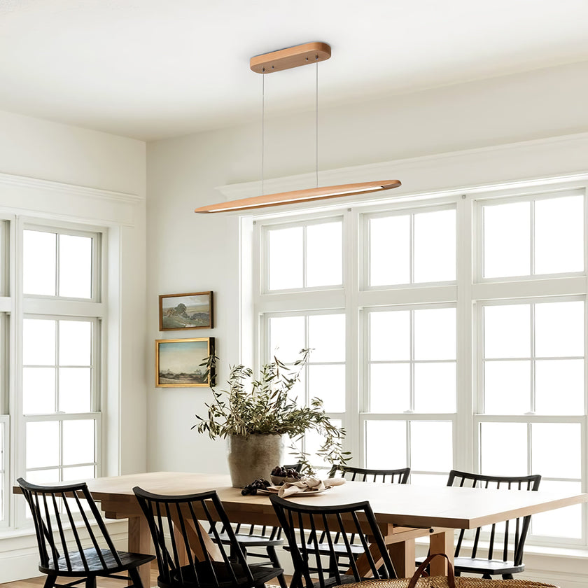 Wood Horizontal Pendant Light