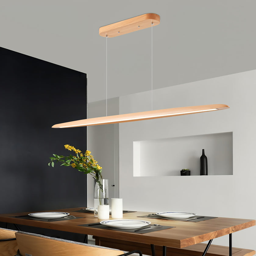 Wood Horizontal Pendant Light