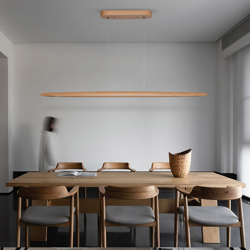 Wood Horizontal Pendant Light