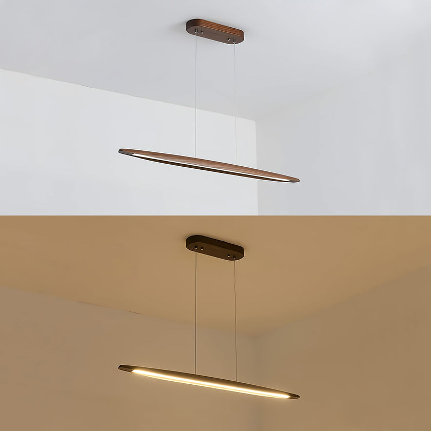 Wood Horizontal Pendant Light