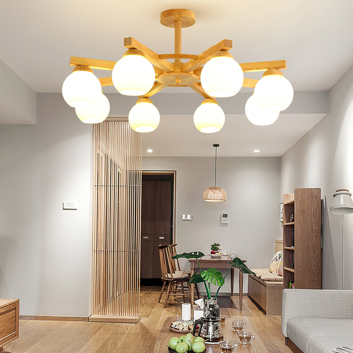 Wooden Helm Chandelier – detail 2