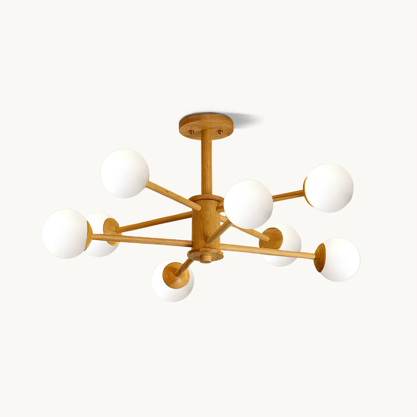 Wooden Molecular Ceiling Light