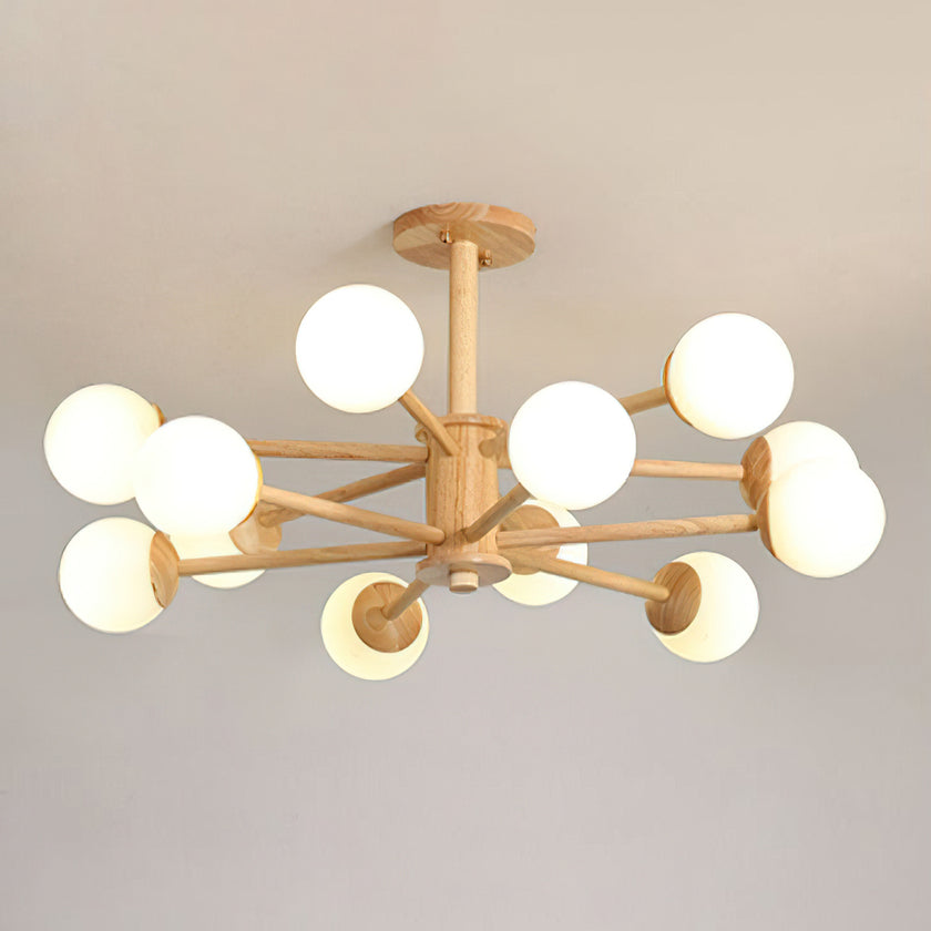 Wooden Molecular Ceiling Light