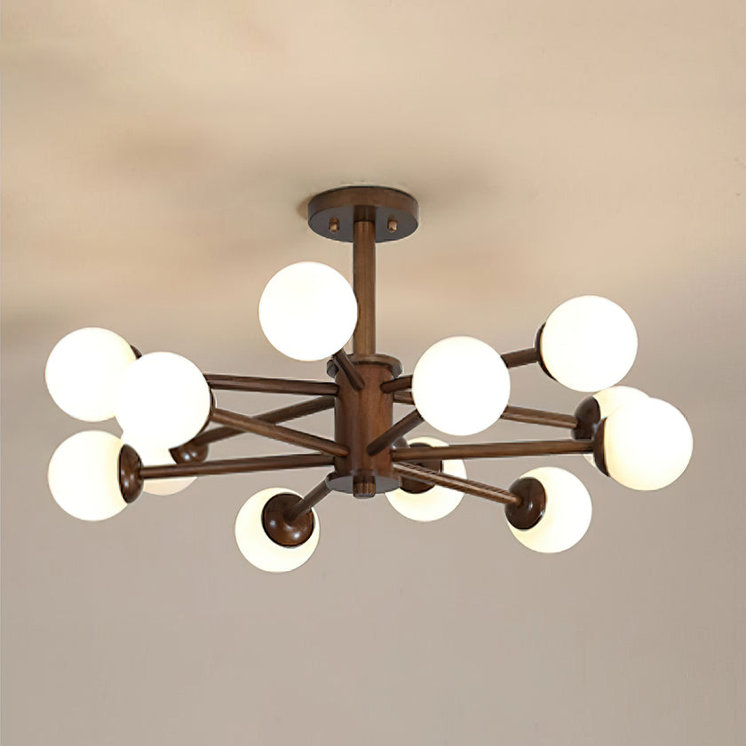 Wooden Molecular Ceiling Light