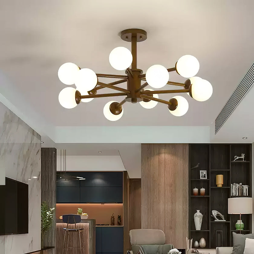 Wooden Molecular Ceiling Light