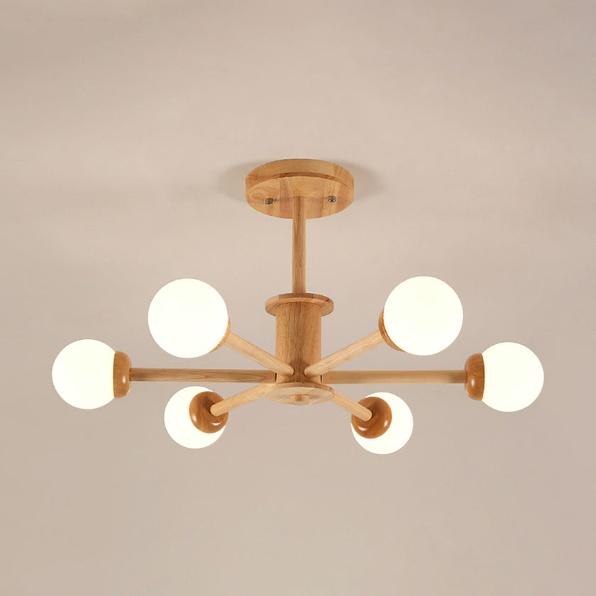 Wooden Molecular Ceiling Light