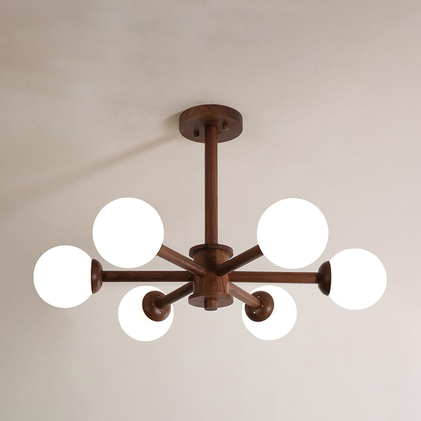 Wooden Molecular Ceiling Light